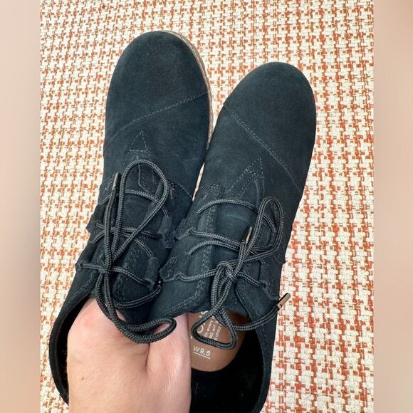 TOMS Desert Leather Wedge Shoe Size 9,5 - Picture 11 of 11